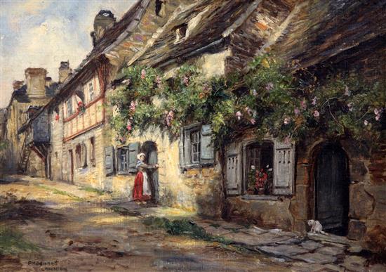 Frank Moss Bennett (1874-1953) Lannish 10 x 14in.